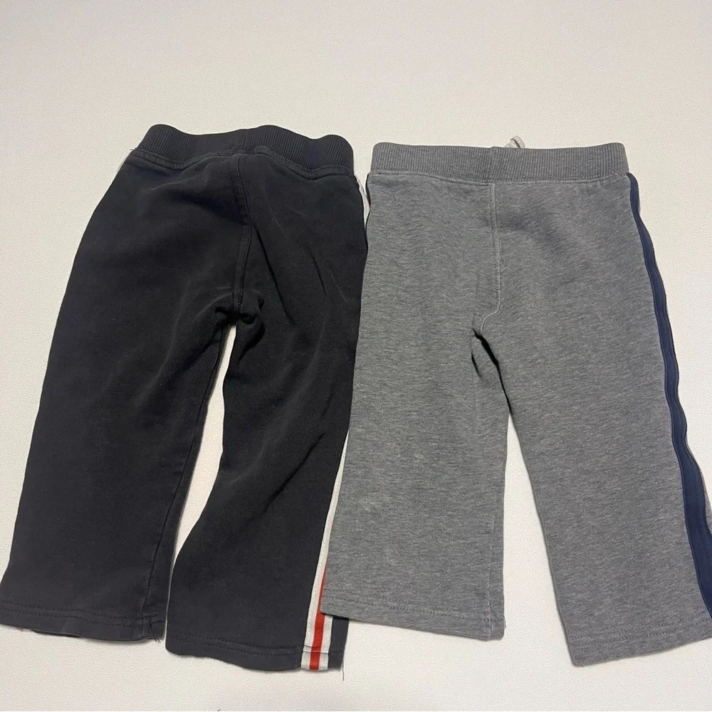 Carter's Black and Gray Kids Set of 2 Joggers with Sporty Patches